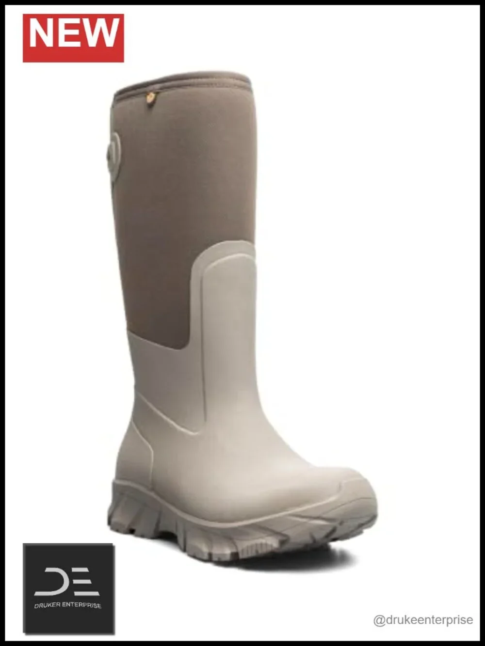 Waterproof Knee-High Snow Boots with Fleece Lining